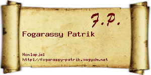 Fogarassy Patrik névjegykártya